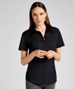 [KK728] Kustom Kit Women's workforce blouse short-sleeved (classic fit) (8, Black)