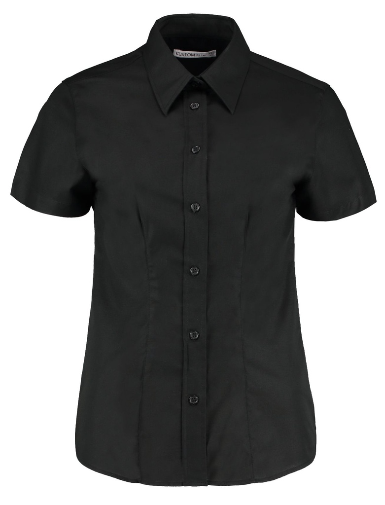 Kustom Kit Women's workplace Oxford blouse short-sleeved (tailored fit)