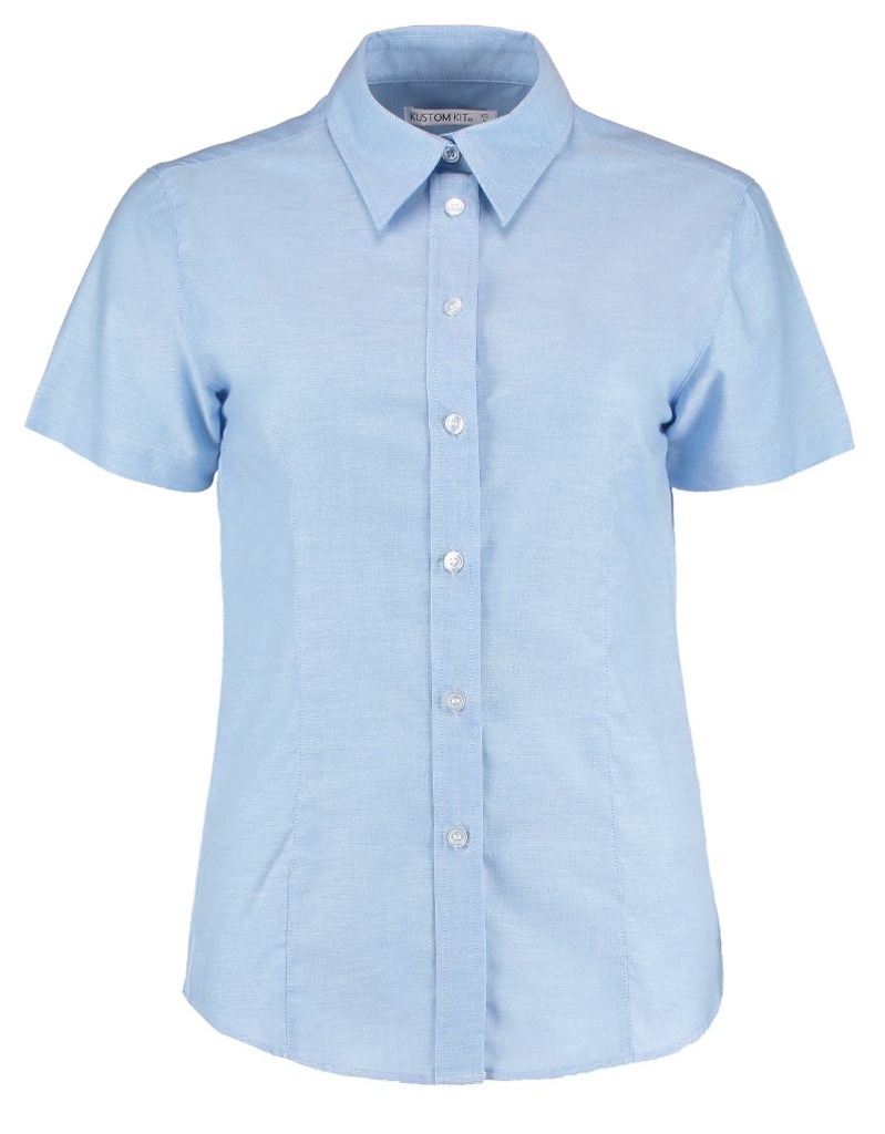 Kustom Kit Women's workplace Oxford blouse short-sleeved (tailored fit)