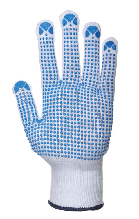 Portwest Nylon polka dot glove (A110) (Pack of 12)