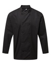 [PR903] Premier Chef's Coolchecker long sleeve jacket (XS, Black)