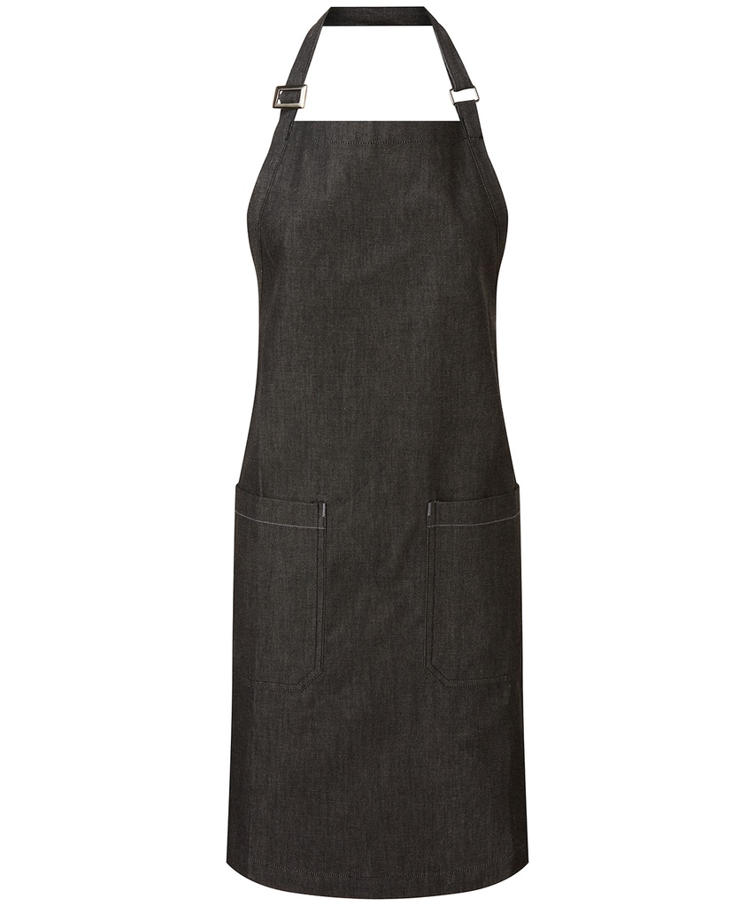 Premier Cotton denim bib apron, organic and Fairtrade certified