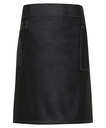 [PR135] Premier Division waxed-look denim waist apron (Black Denim)