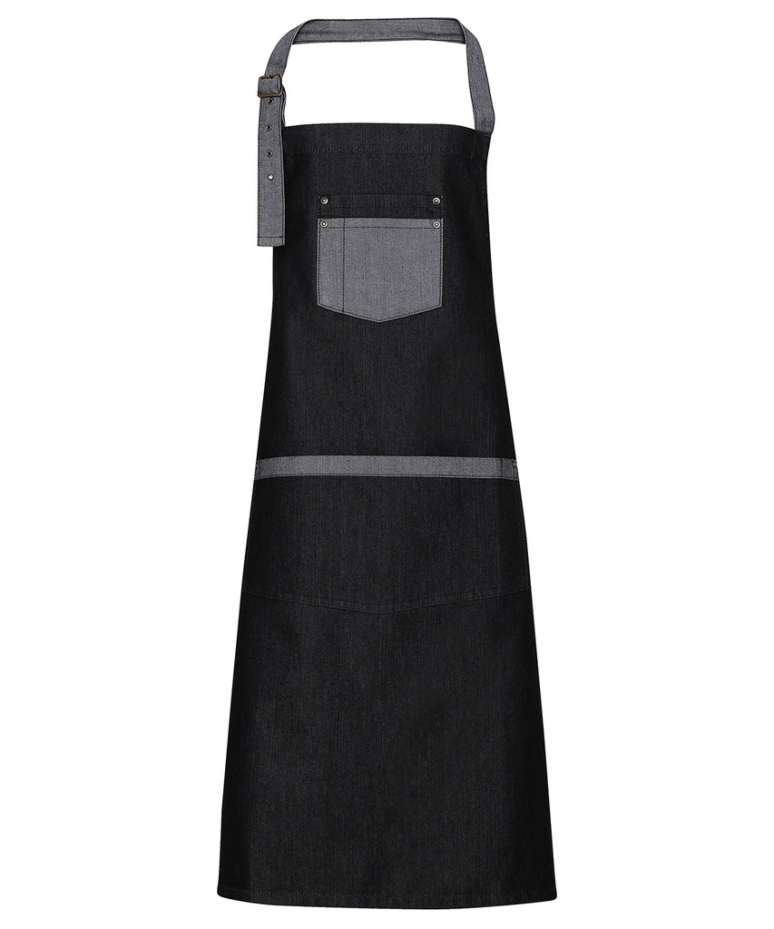 Premier Domain contrast denim bib apron