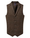 [PR625] Premier Herringbone waistcoat (XS, Brown Check)