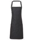 [PR126] Premier Jeans stitch bib apron (Black Denim)