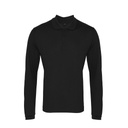 [PR617] Premier Long sleeve Coolchecker® piqué© polo (XS, Black)