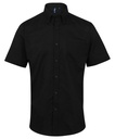 [PR236] Premier Signature Oxford short sleeve shirt (14.5, Black)