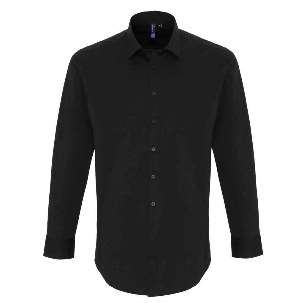 Premier Stretch fit cotton poplin long sleeve shirt