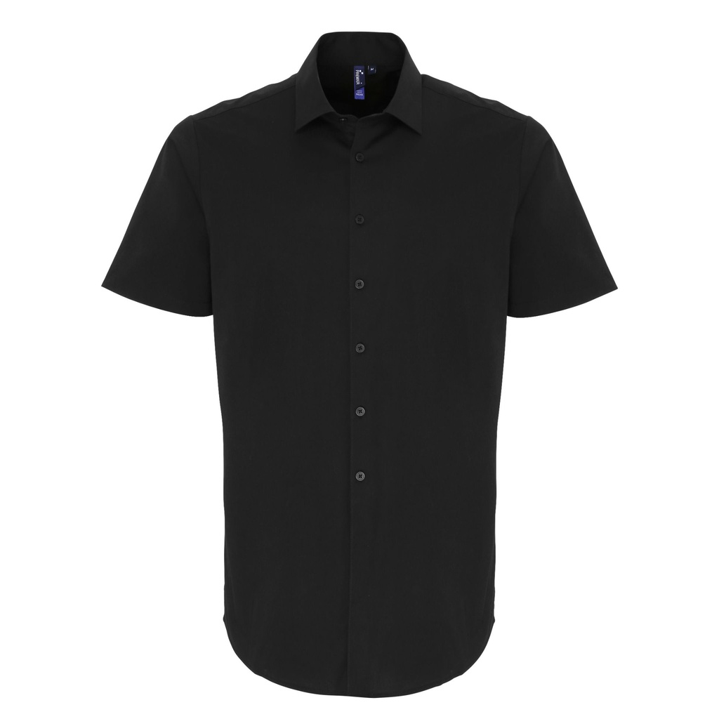 Premier Stretch fit cotton poplin short sleeve shirt