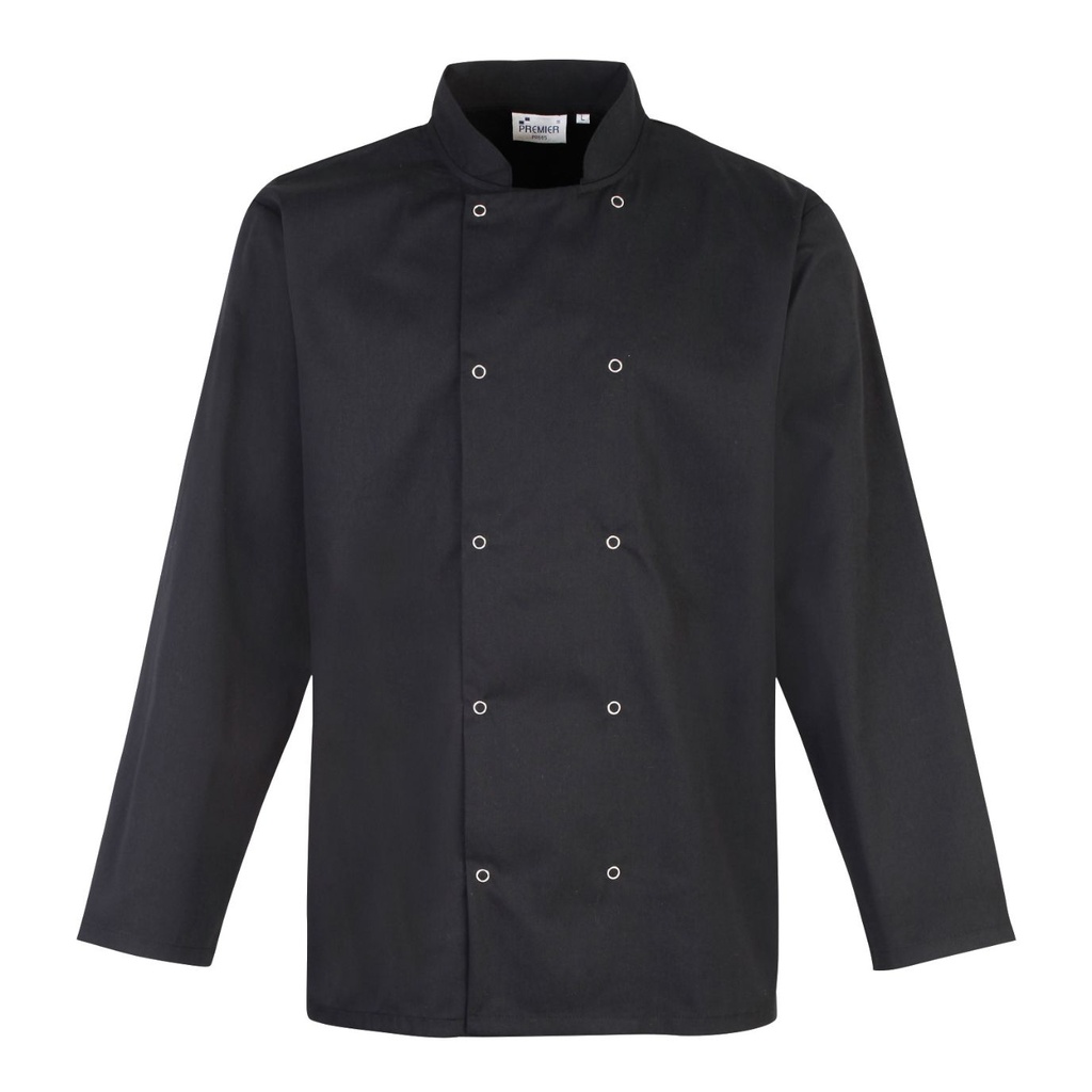 Premier Studded front long sleeve chef's jacket