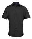 [PR209] Premier Supreme poplin short sleeve shirt (14.5, Black)