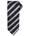 [PR783] Premier Waffle stripe tie (Black/Dark Grey)