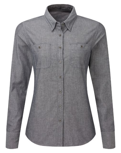 Premier Women's Chambray shirt, organic and Fairtrade certified