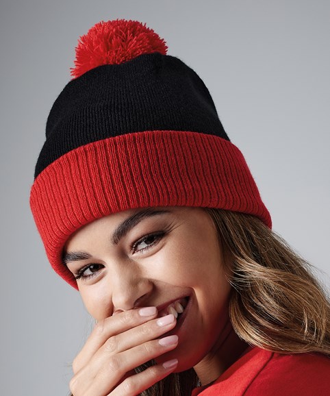 Beechfield Snowstar two-tone beanie