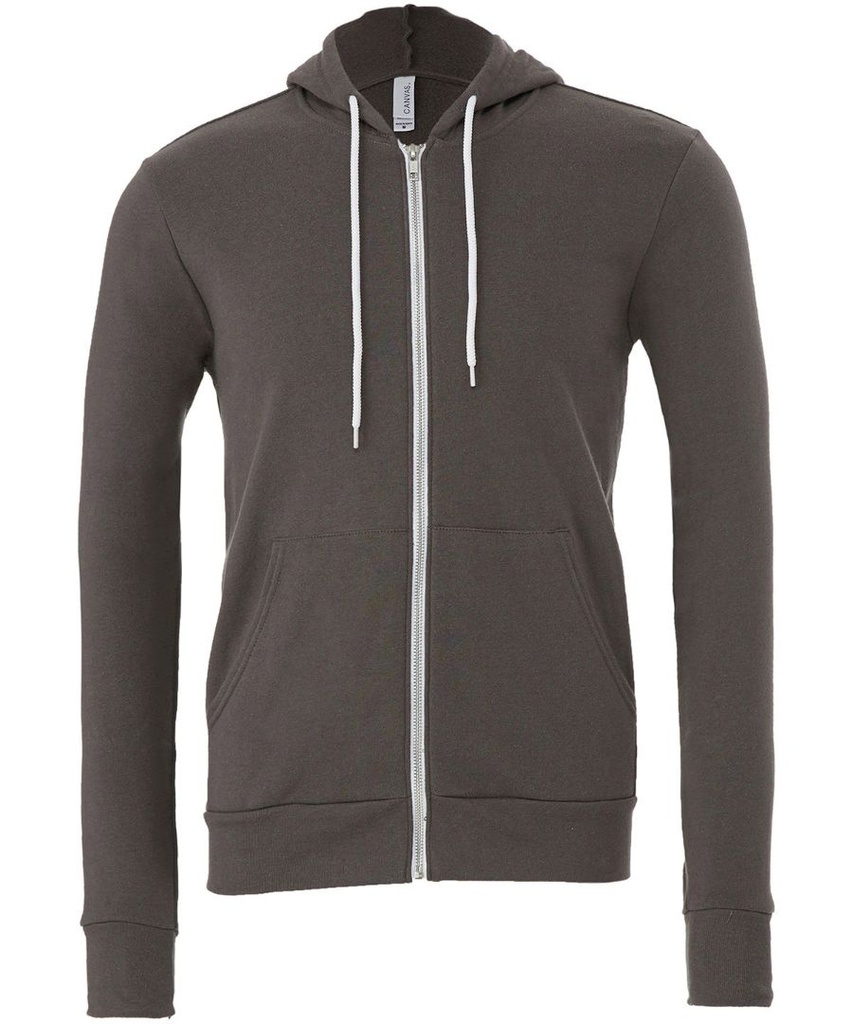 Bella Canvas Unisex polycotton fleece full zip hoodie