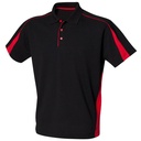 [LV390] Finden & Hales Club polo (S, Black/Red)