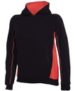 [LV339] Finden & Hales Kids pullover hoodie (56, Black/Red)