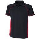 [LV310] Finden & Hales Panel performance polo (XS, Black/Red/Red)