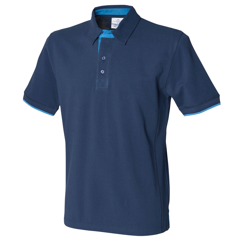 Front Row Contrast pique polo shirt