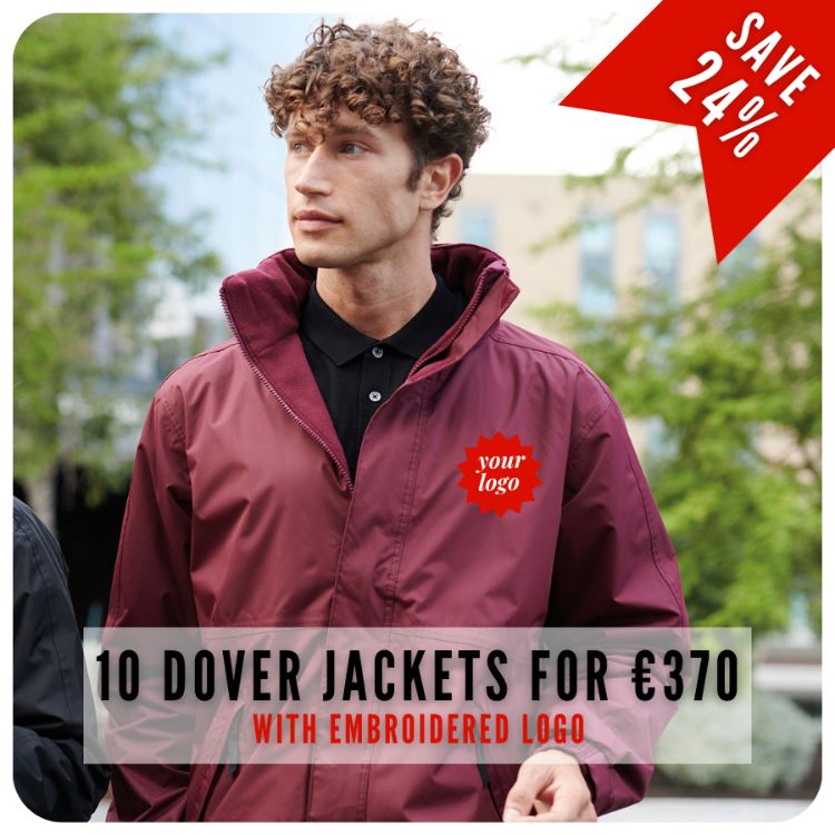 10 Regatta Dover jackets (RG045) with logo for €370