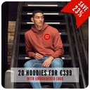 20 AWDis Just Hoods College Hoodie with logo for €399