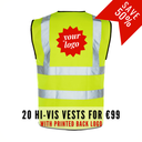 20 Hi-Viz Vests With Your Logo for €99