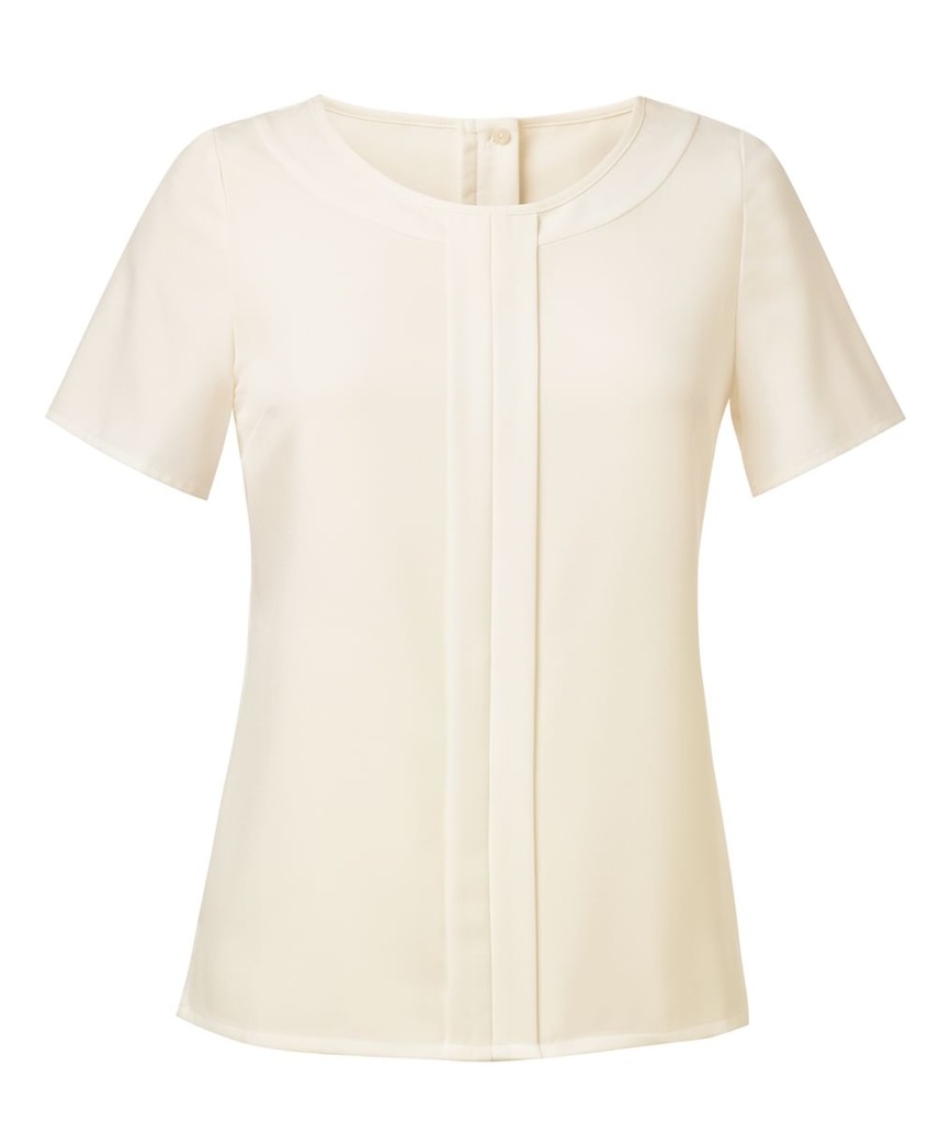 Brook Taverner Women's Felina crêpe de chine short sleeve blouse