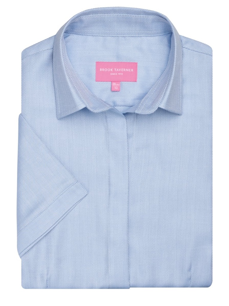Brook Taverner Ozzero Blouse Cotton Herringbone 