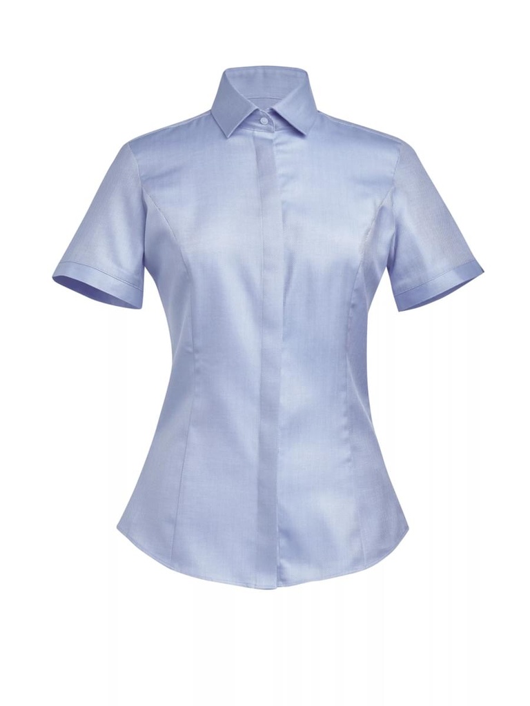 Brook Taverner Women's Chianti Cotton Herringbone Blouse