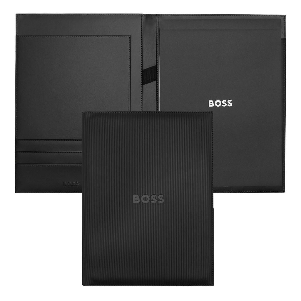 HUGO BOSS Formation Line Black A4 Folder