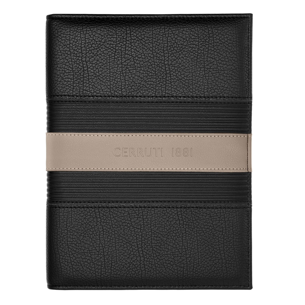 CERRUTI 1881 Delano Taupe & Black A5 Folder