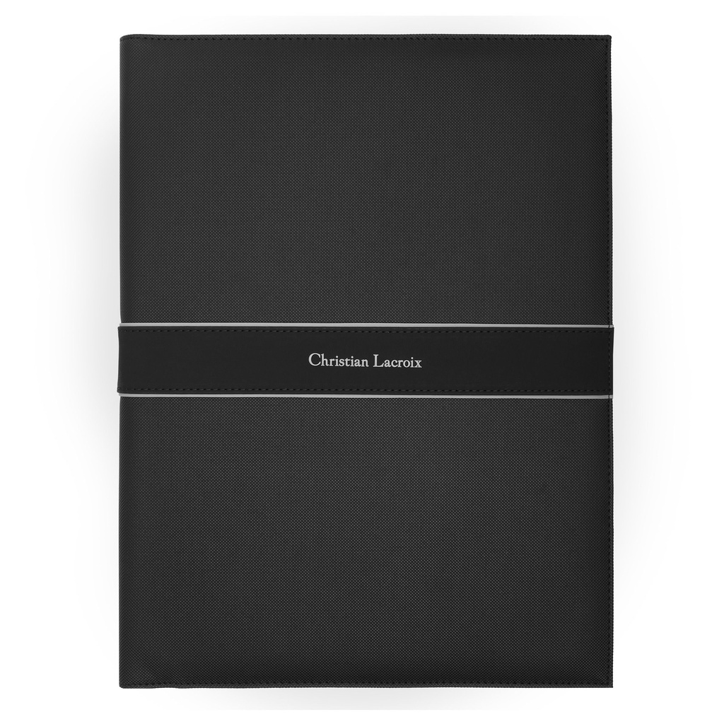 Christian Lacroix Caprio Black A5 Conference Folder