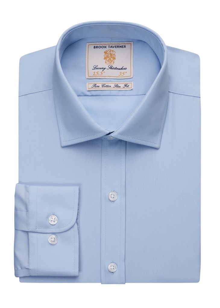 Brook Taverner Chelsea Slim Fit Cotton Poplin Shirt