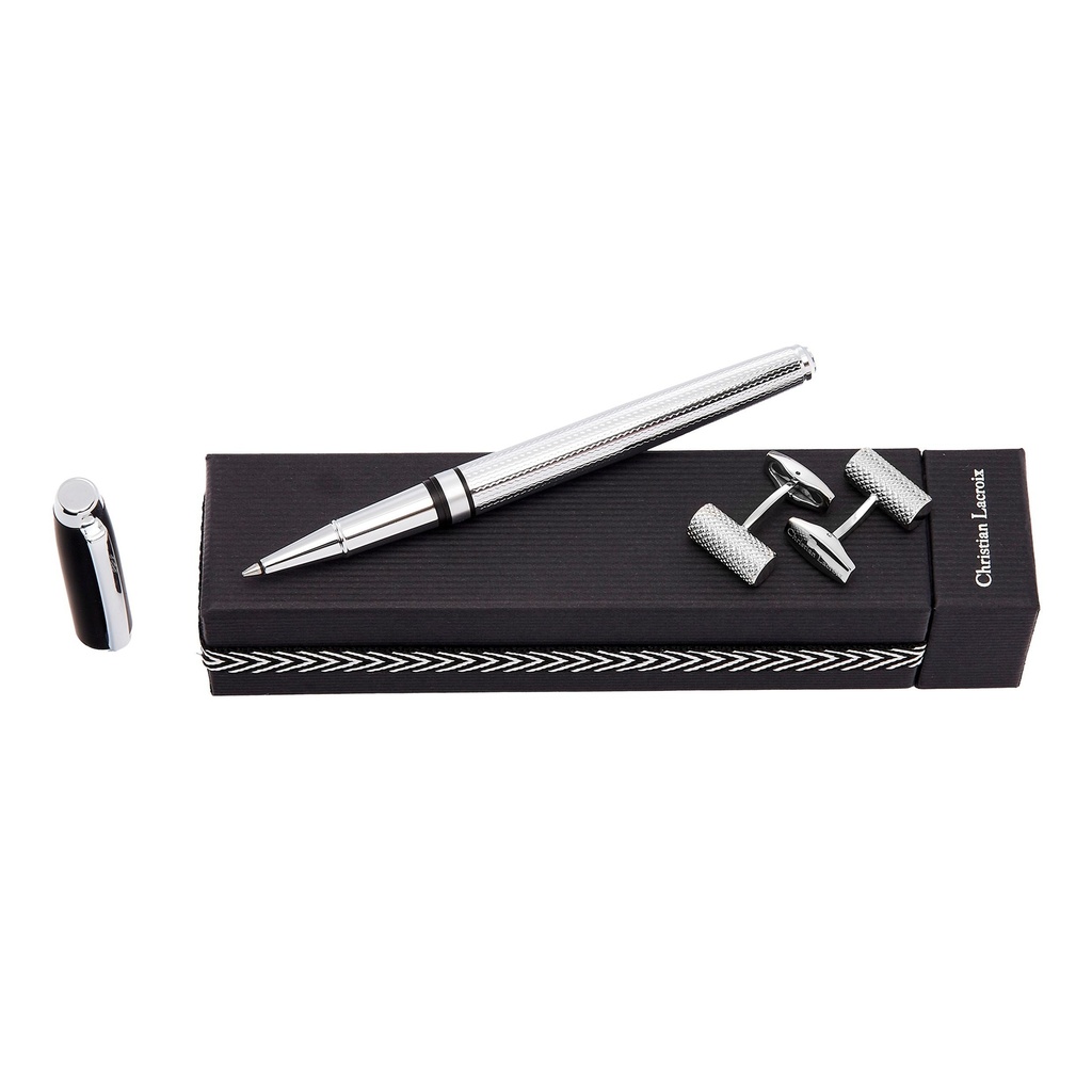 Christian Lacroix Caprio Cufflinks & Rollerball Pen Gift Set