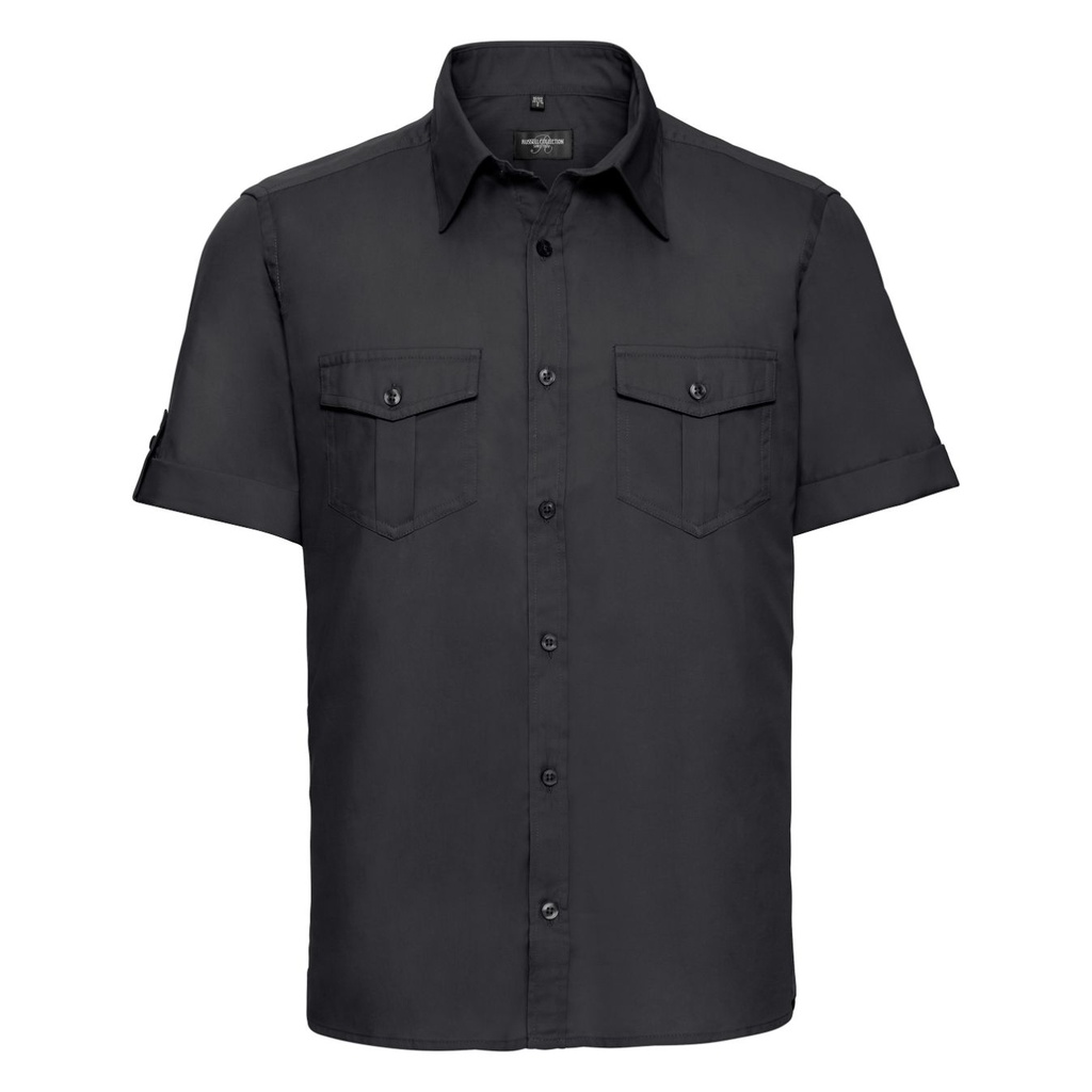 Russell Collection Roll-sleeve shirt short sleeve