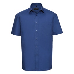 Russell Collection Short sleeve pure cotton easycare poplin shirt