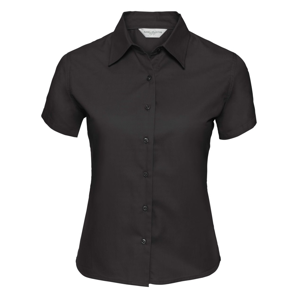 Russell Collection Women's short sleeve classic twill shirt
