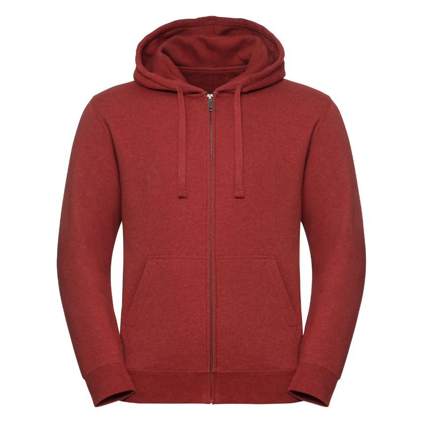 Russell Europe Authentic melange zipped hood sweatshirt