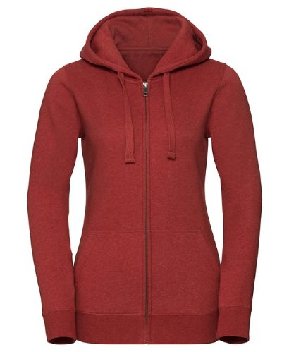 Russell Europe Women's authentic melange zipped hood sweatshirt