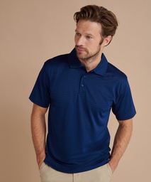 Henbury Cooltouch® textured stripe polo