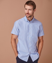 Henbury Modern short sleeve Oxford shirt