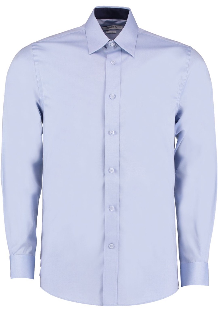 Kustom Kit Contrast premium Oxford shirt long-sleeved (tailored fit)