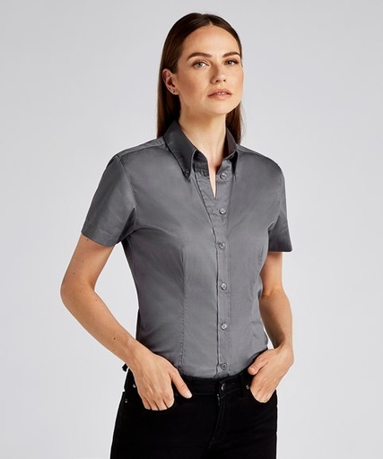 Kustom Kit Women's corporate Oxford blouse short-sleeved (tailored fit)