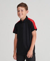 Finden & Hales Kids contrast panel polo