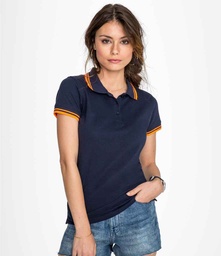 SOL'S Ladies Pasadena Tipped Cotton Pique© Polo Shirt