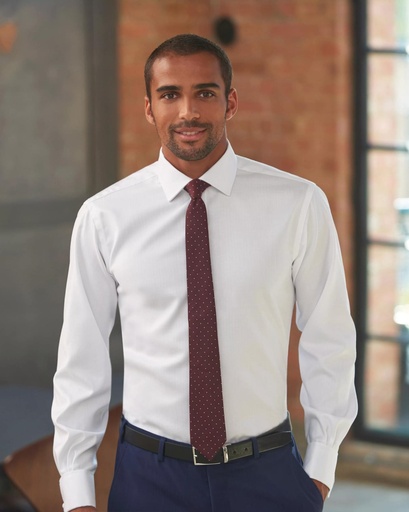 Brook Taverner Prato Slim Fit Shirt Cotton Herringbone