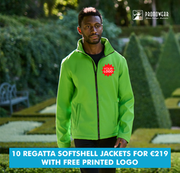 [PRINT_SOFTSHELL_DEAL] 10 Regatta Professional Ablaze printable softshell jacket + Free Printed Logo for €219