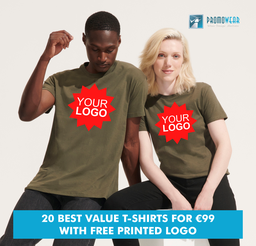[PRINTED_TEE_DEAL] 20 of our Best Value T-shirts + Free Printed Logo for €99