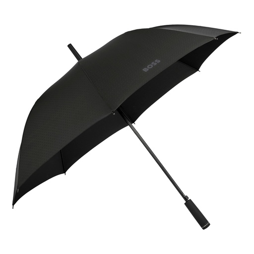 [HUN520D] HUGO BOSS Double B Black & Gunmetal Umbrella